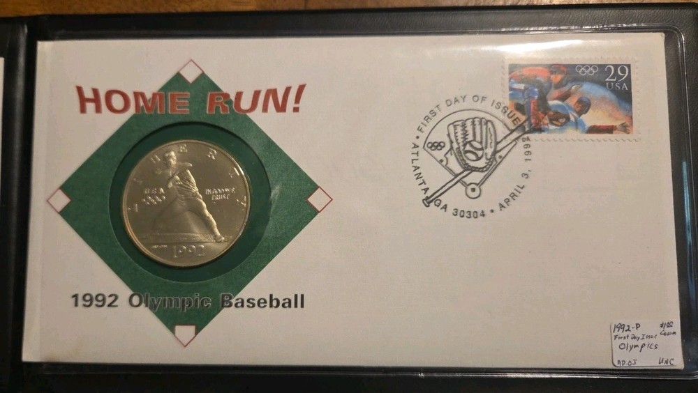 US Mint 1992 Baseball Olympic Envelope Set