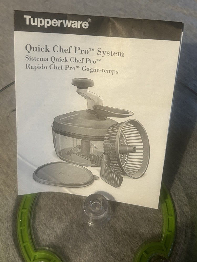 Tupperware Quick Chef Pro System Green Time Saver Chopper Blade New