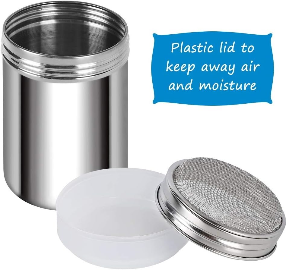 Rust-Proof Sugar Duster Set with Dust-Proof Lid - Essential Kitchen Accessory