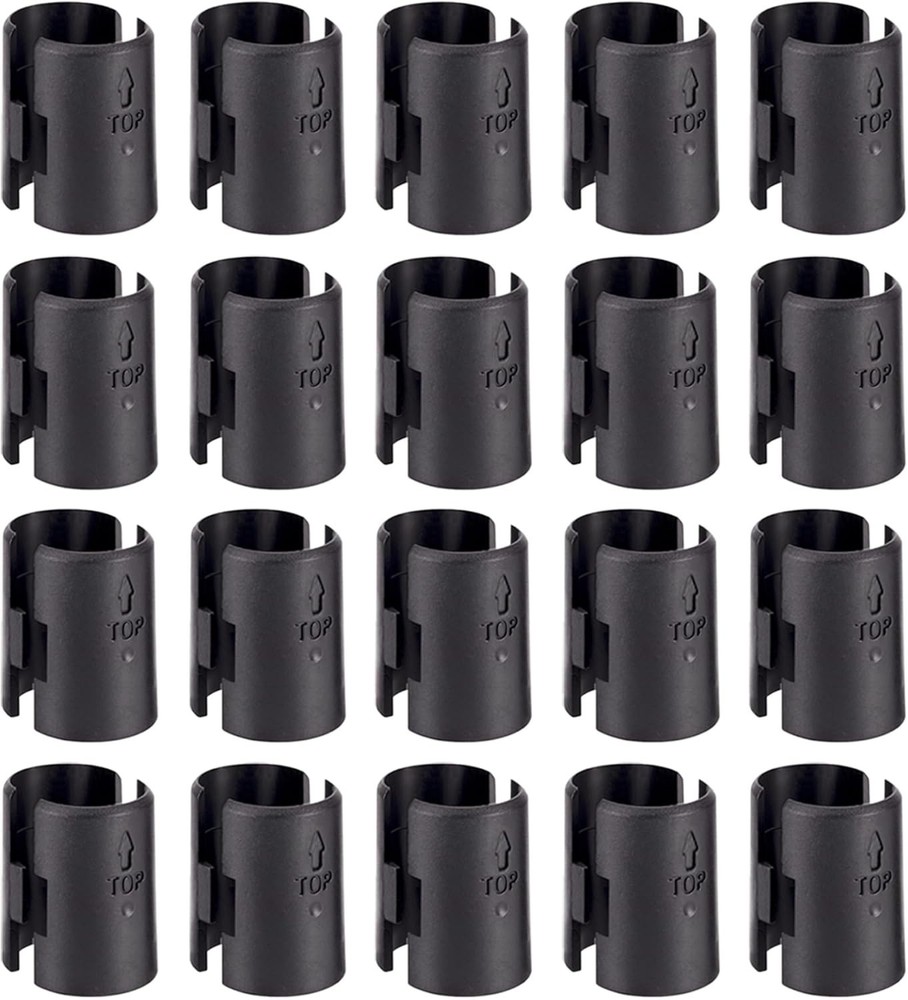 40-Pack Black Shelf Lock Clips for 1" Posts - Durable Wire Shelving Solution