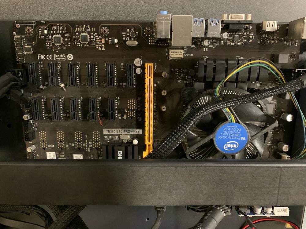 Crypto Mining rig, 12 GPU slot, TB 360-BTC Pro, Complete Set (NO GPUs)