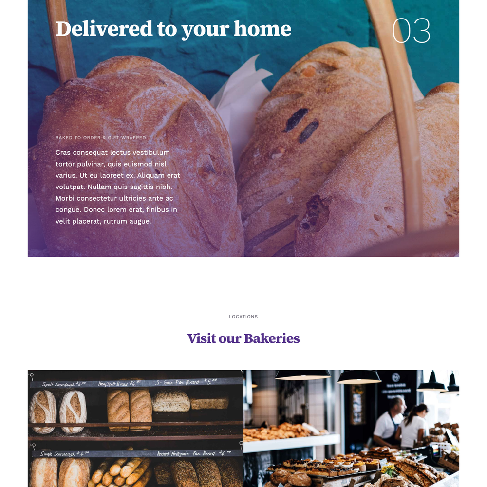 Bakery Website Design with Free VPS Web Hosting and Installation