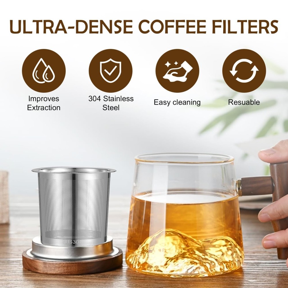 Tea Cup Filter Loose Leaf Holder Mesh Strainer Teapot Infuser Basket 7cm