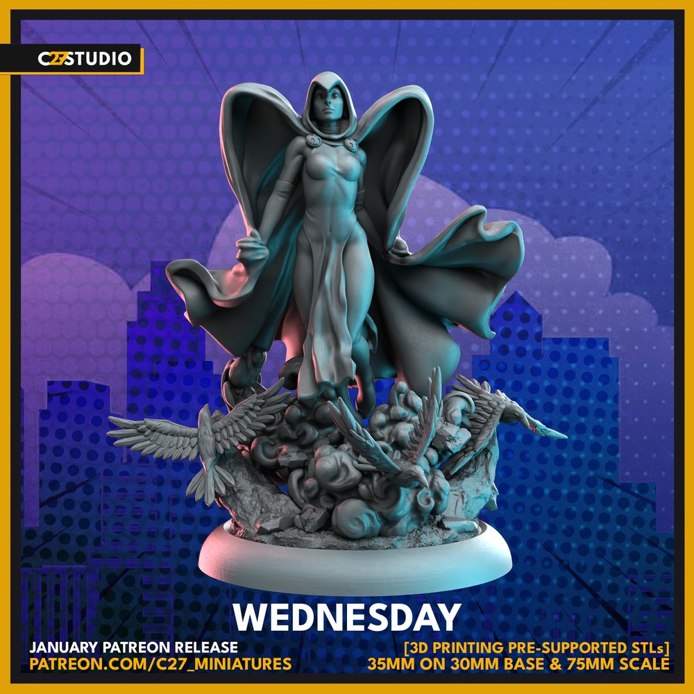 Wednesday | 40mm Crisis Protocol | DnD Miniatures | Tabletop Gaming | Tabletop
