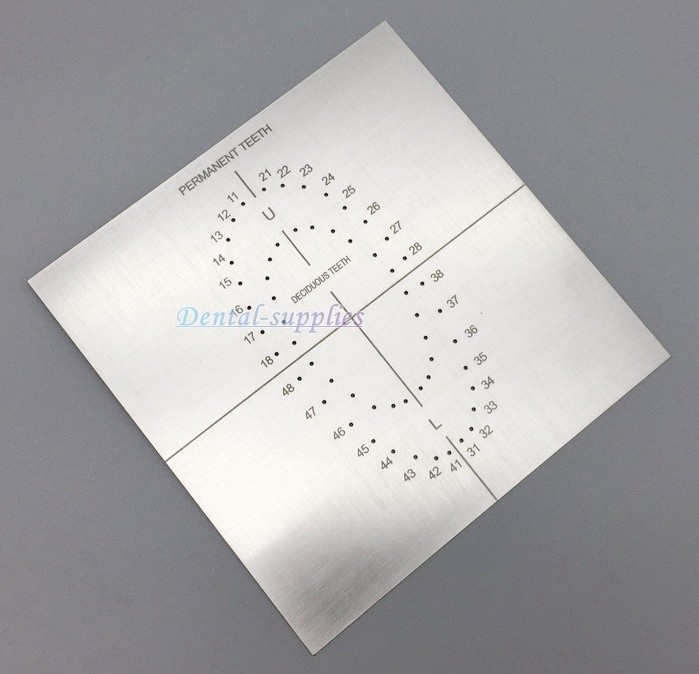 Dental Rubber Dam Punch Template