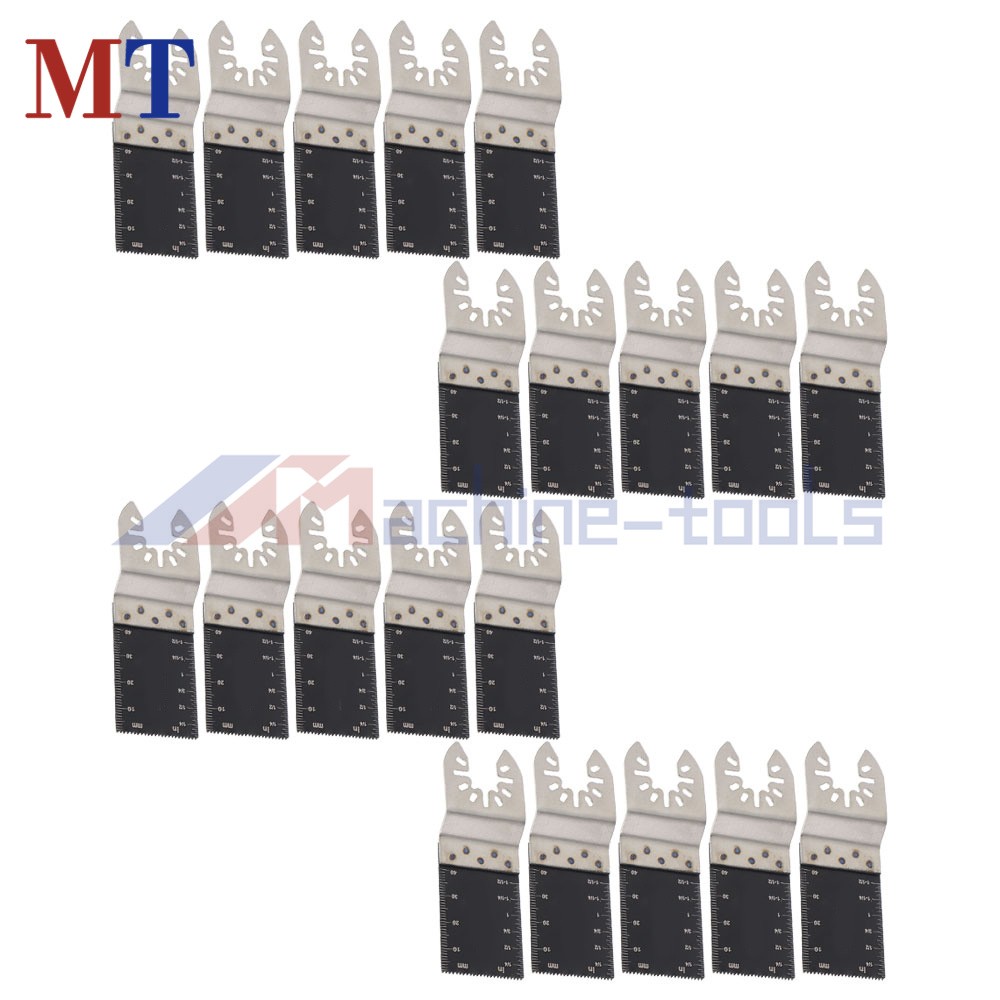 20 Pack Metal Oscillating Tool Multitool Quick Release Oscillating Saw Blades