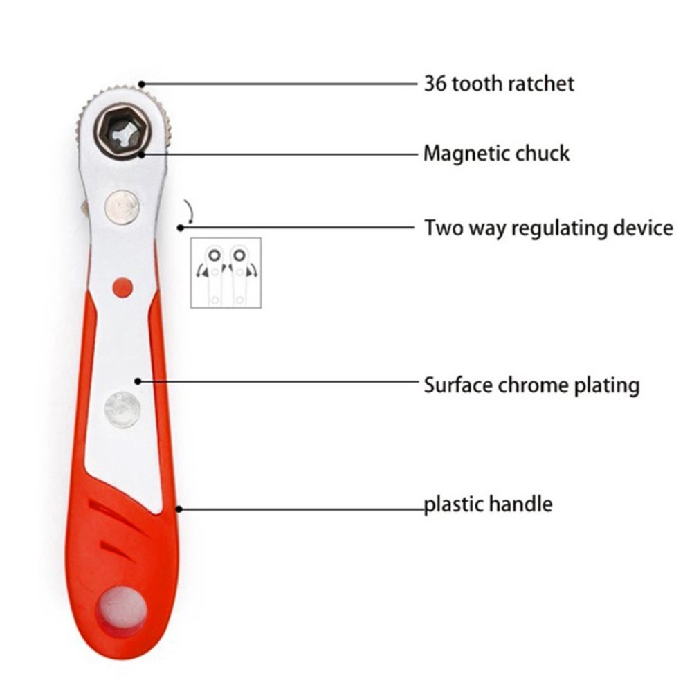 Wrench Ratchet Batch Head Hexagon Quick Release Repair Tools Adjustment