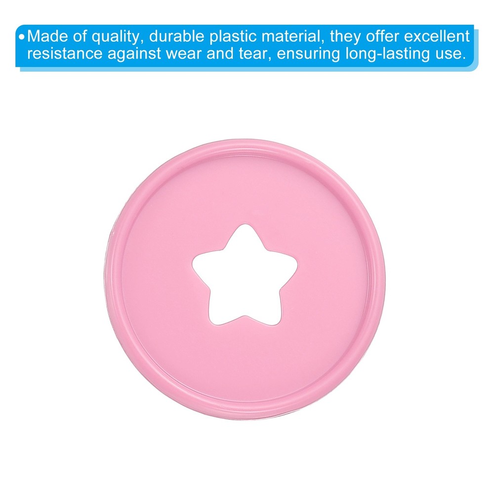 35mm Plastic Book Binding Discs, 33 Pack Expansion Discs Star, Pink