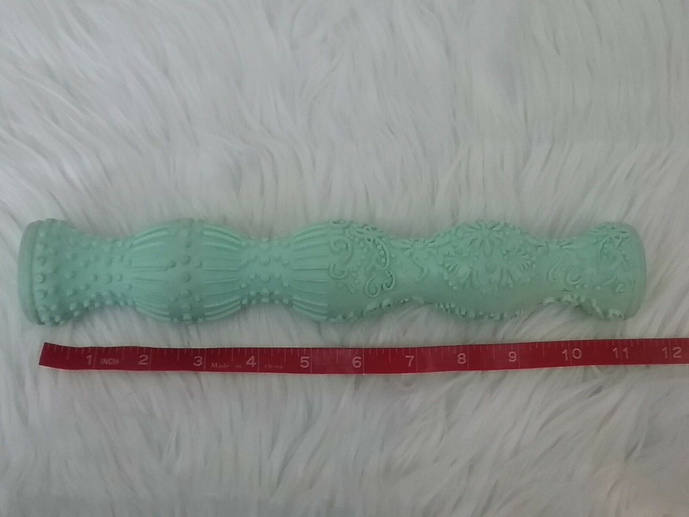 Vintage Textured Pattern Roller Stamp Mint Green