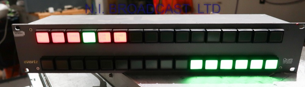 1x Evertz cp2032e ethernet IP router matrix panel