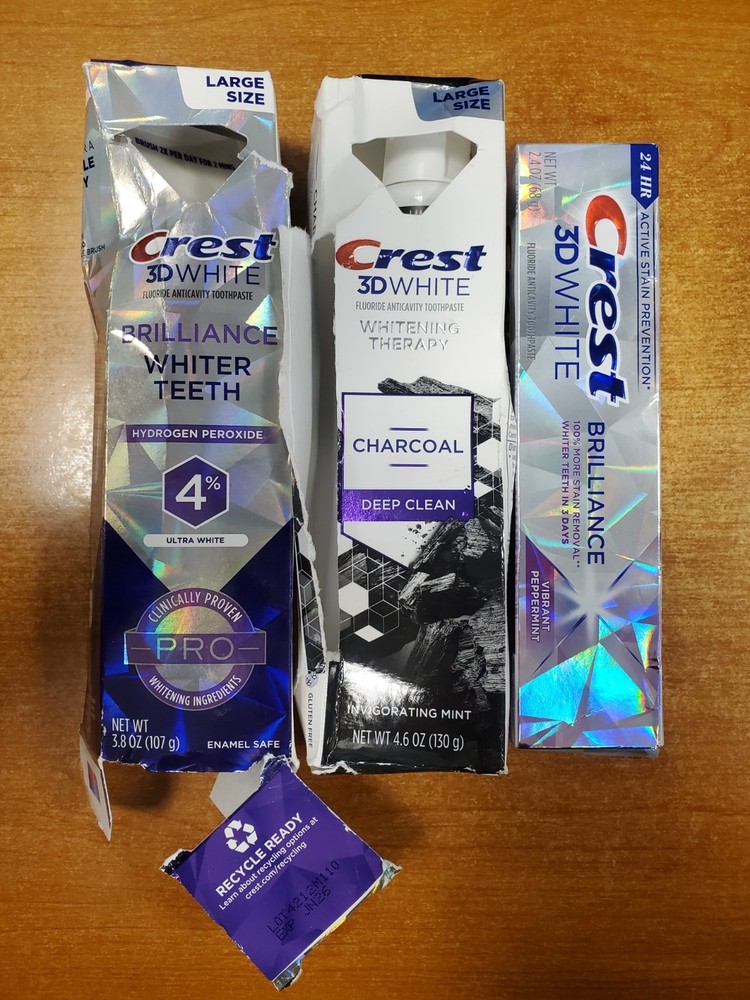 3 Pack: Crest 3D White Assorted Toothpastes (Exp. 6/30/26) E11D