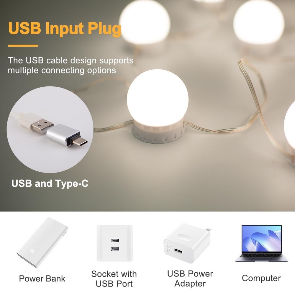 LED Vanity Lights for Mirror, High Brightness LED Chip, Hollywood Style Vanit...