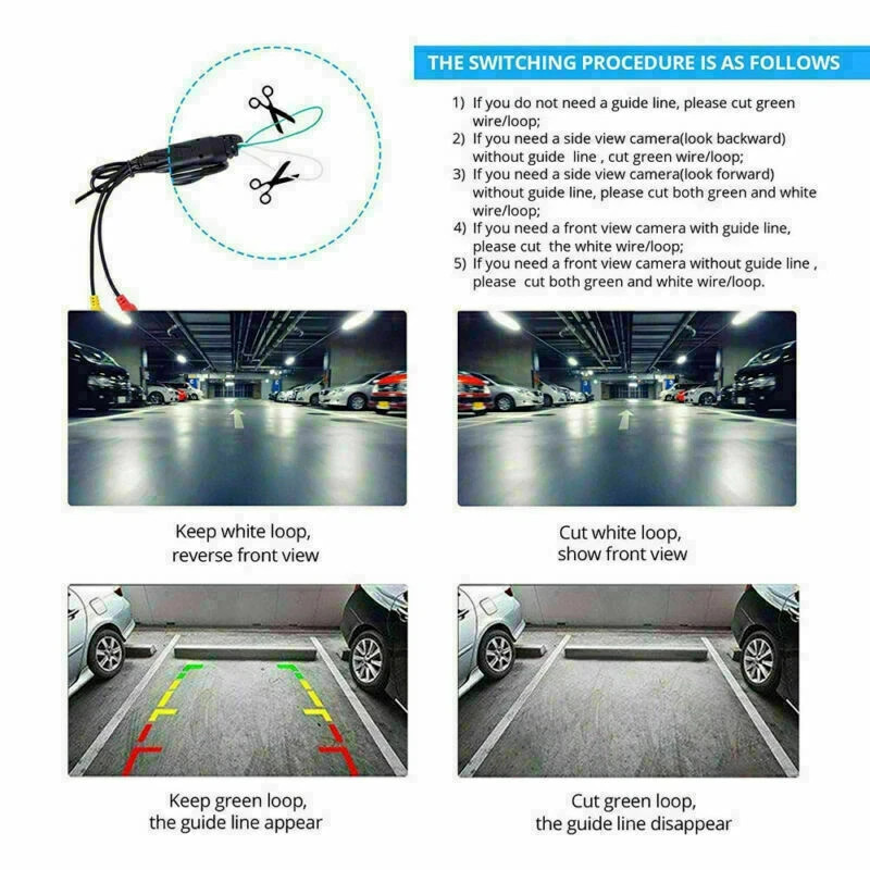 4.3" - Backup Camera Mirror Car Rear View Reverse Night Vision Parking System