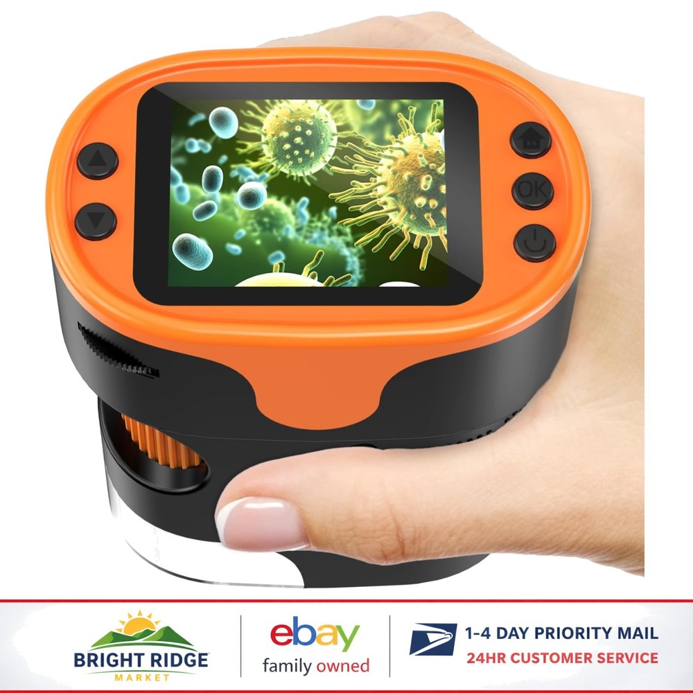 Handheld Digital Microscope with 1000X Magnification and Rechargeable Battery