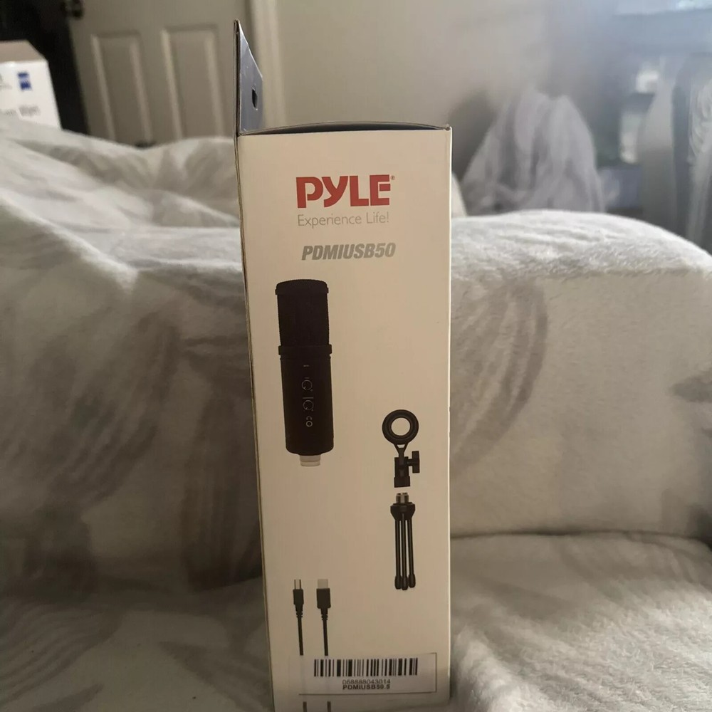 Pyle USB Plug & Play Computer Microphone, Podcast Gaming & Streaming, Black