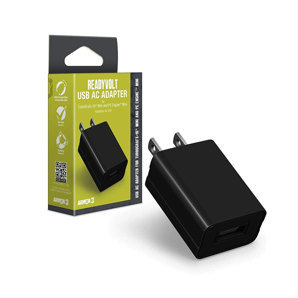 Armor3 "ReadyVolt" USB AC Adapter for Turbografx-16 Mini and PC Engine Mini