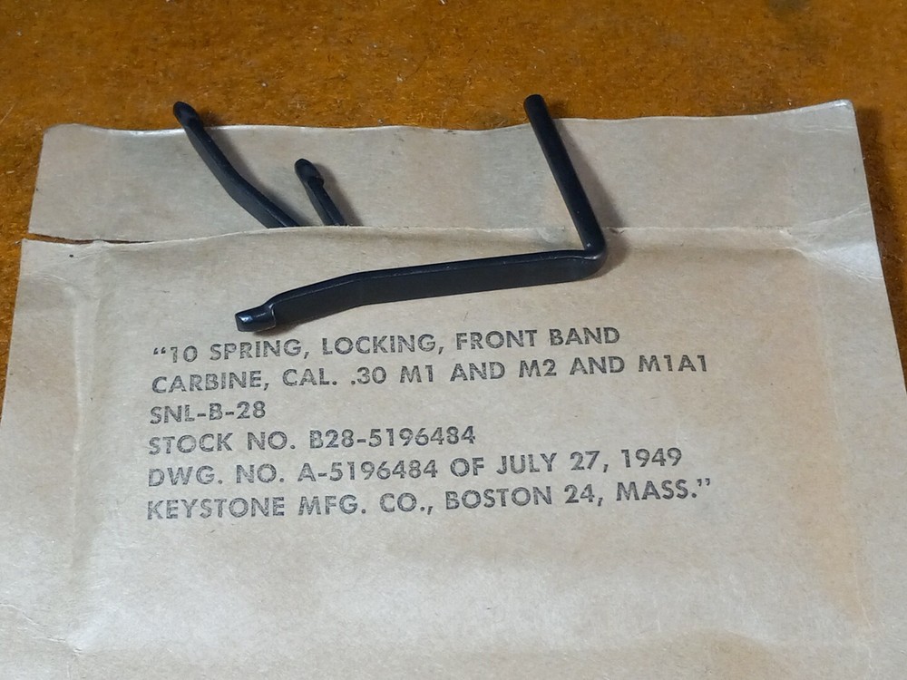 M1 Carbine Barrel Band Spring USGI NOS