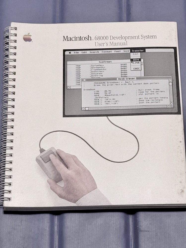 Vintage 1984 Apple Macintosh 68000 Development System User's Manual