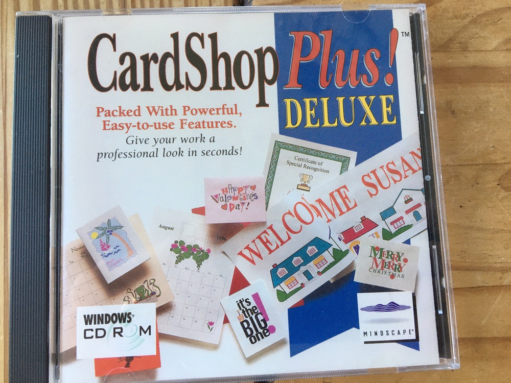 CARD SHOP PLUS! DELUXE CD ROM SOFTWARE