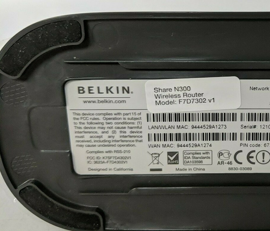 BELKIN SHARE N300 WIRELESS N ROUTER