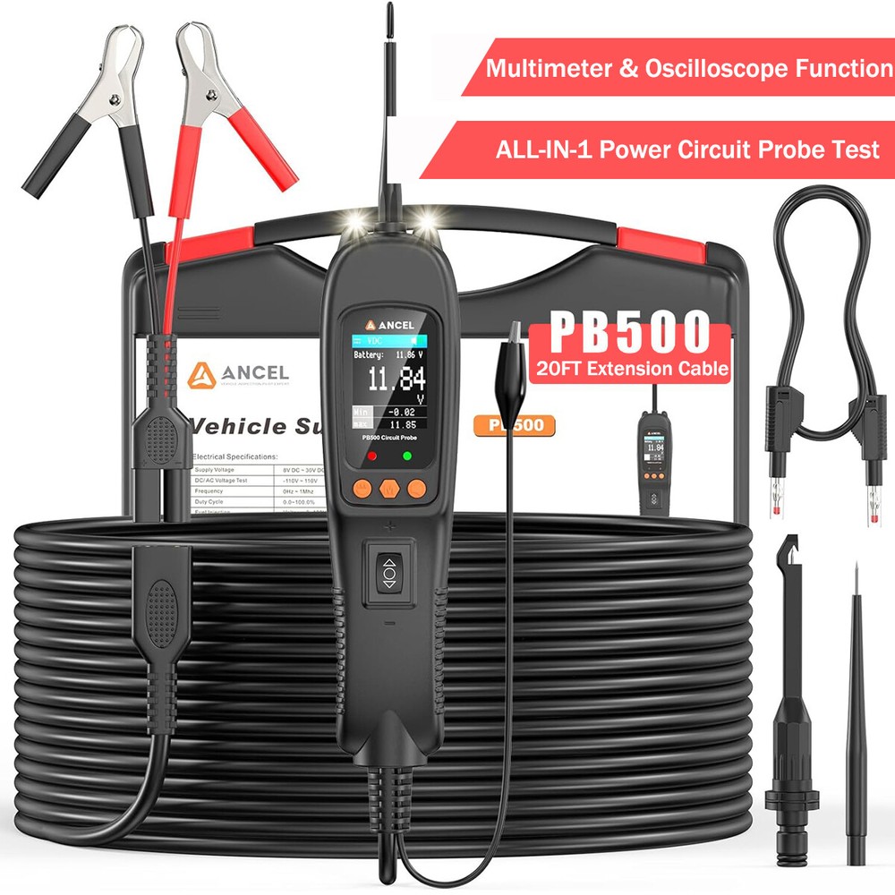ANCEL PB500 PowerScan Circuit Tester Electrical probe 12V/24V Diagnostic Tool