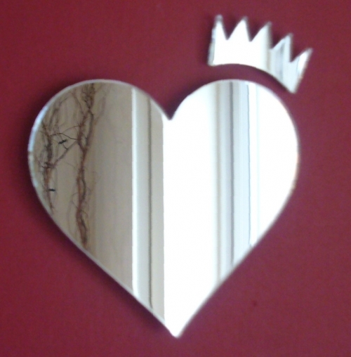 Hearts & Crown Acrylic Mirror (Several Sizes Available)