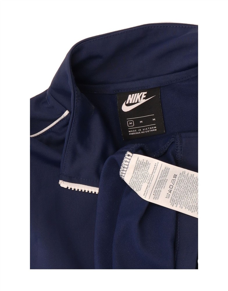NIKE Mens Tracksuit Top Jacket Medium Navy Blue Polyester CH09