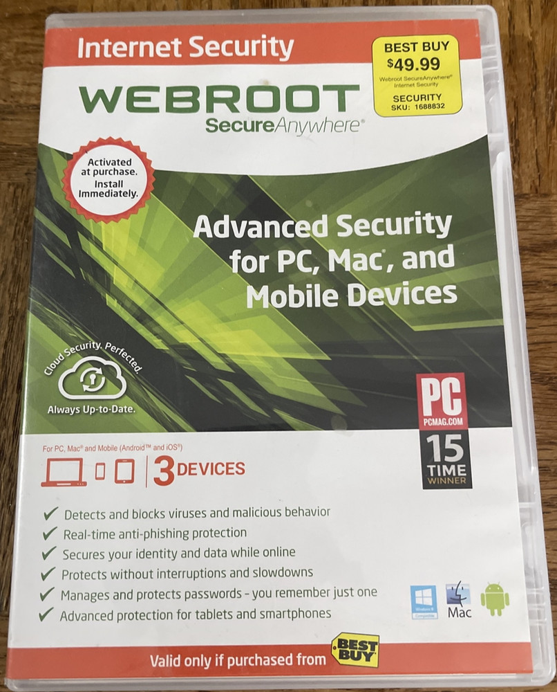 Webroot Secure Anywhere PC Software