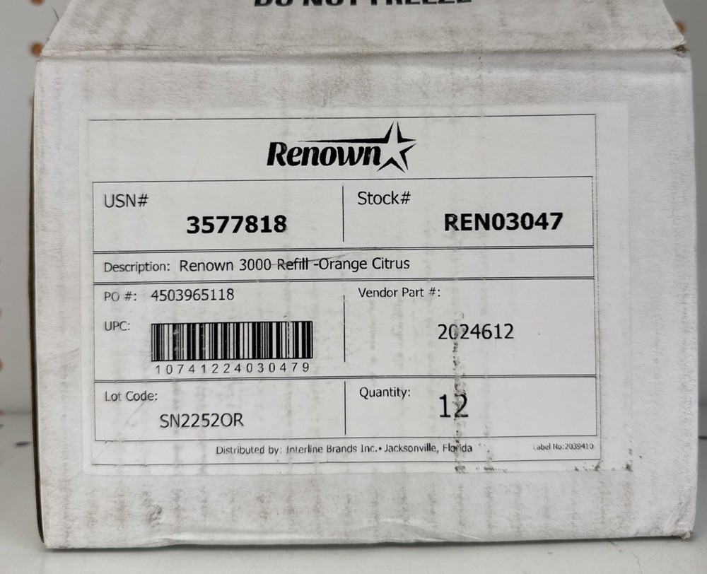 12 RENOWN 3000 Refill- Orange Citrus