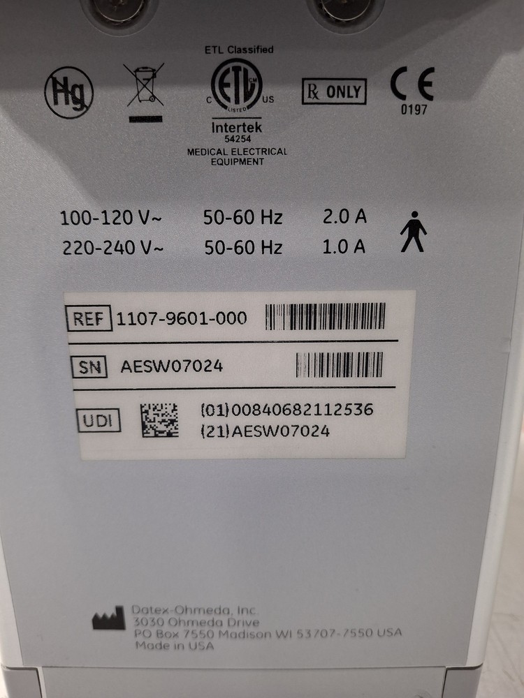 Datex-Ohmeda Tec 6 Plus Desflurane Vaporizer