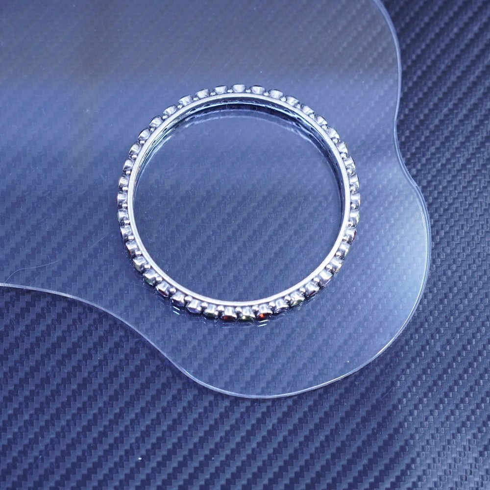 7.5”, southwestern sterling silver 925 stackable bangle bracelet with peridot