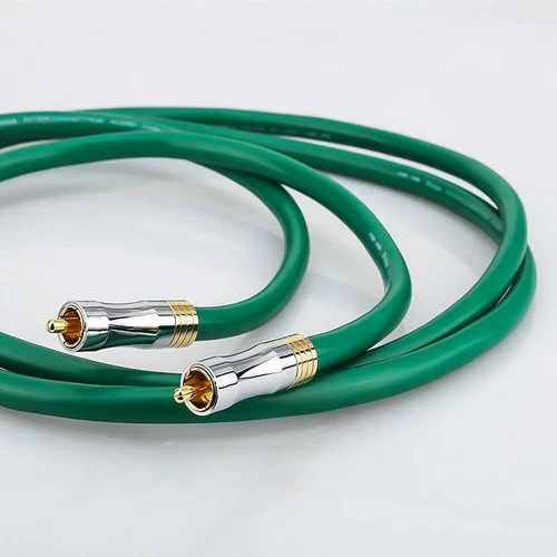 Pair Silver Plated Shielded HiFi RCA Cable Audio Signal Interconnect Cable