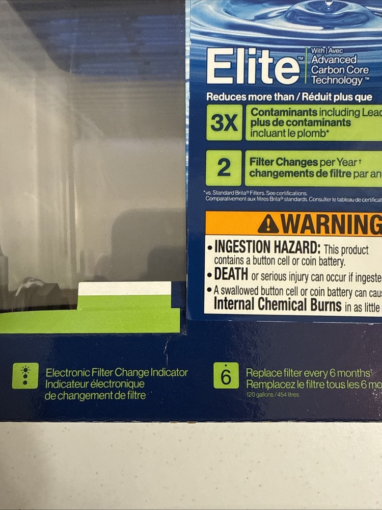 Brita Elite 27-Cup Water Pitcher 1 Dispenser And Filter New And Wrapped