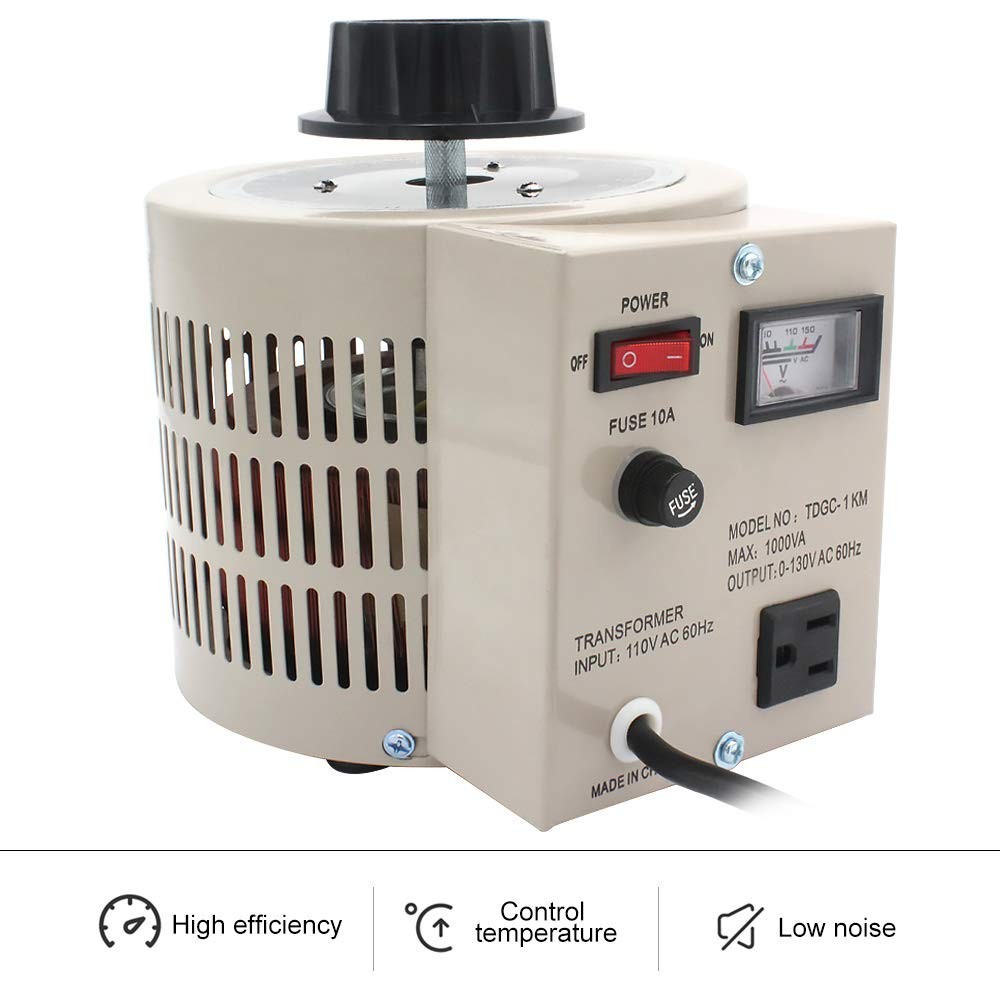 LVYUAN Variable Transformer 0-130V Output 1000VA