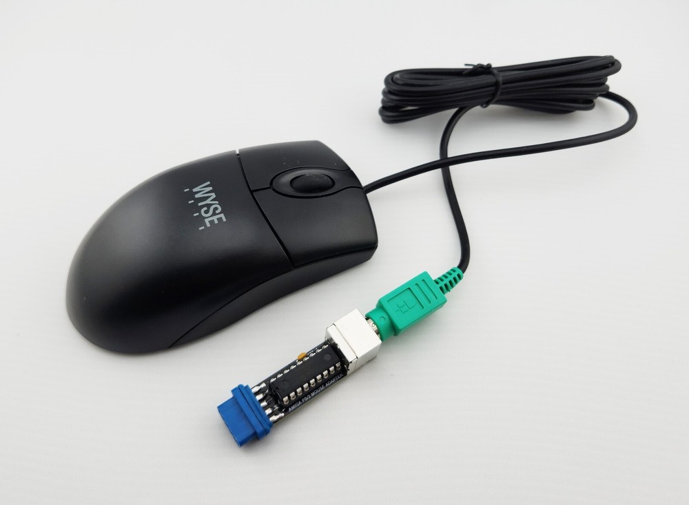 New Commodore Amiga Computer Wyse PS/2 Optical Mouse Slim Joystick/Mouse Adapter