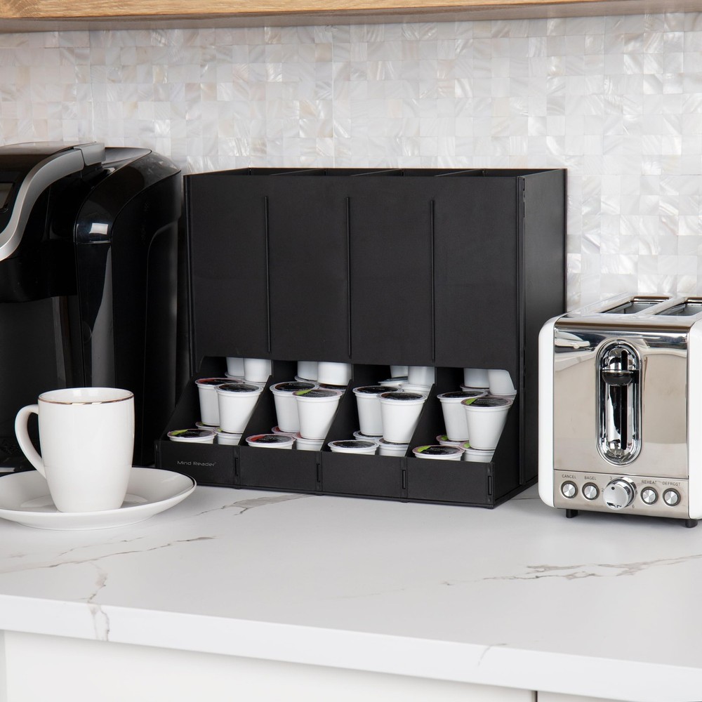 Mind Reader 4-Compartment Single Serve Coffee Pod Dispenser, 120 Pod Capacity...