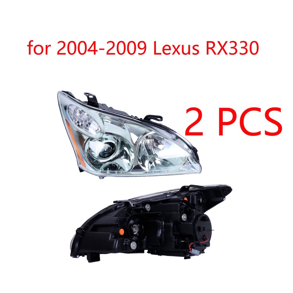 Halogen Headlight Assembly Compatible for 2004-2009 Lexus RX330 Left, Right