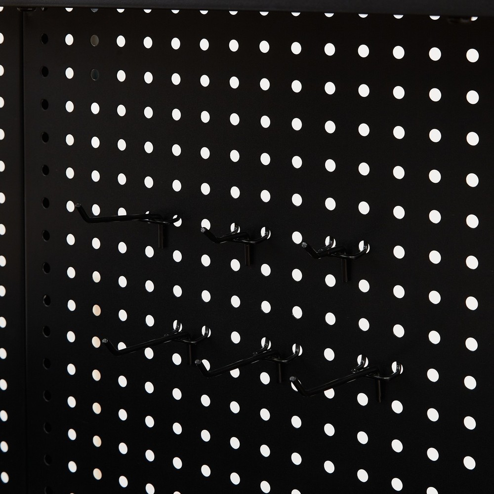 48''Adjustable Workbench with pegboard, Heavy Duty Wooden Desktop