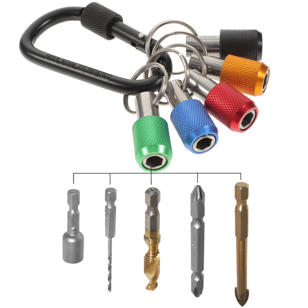 Drill Bit Keychain Holder Keychain Screwdriver Drill Bit Holder Bit Set Tool