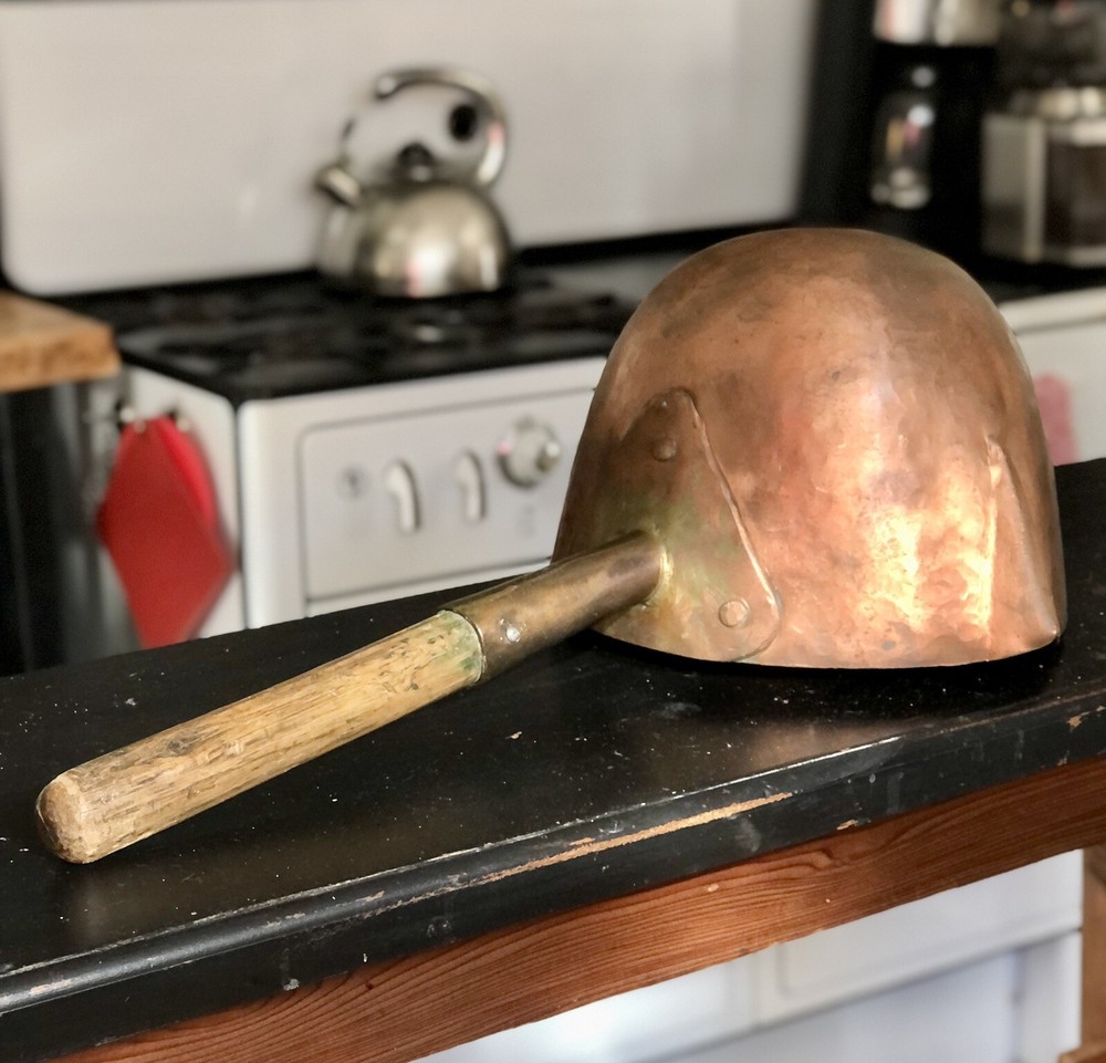 Antique French Winemaker Tool Scoop Copper