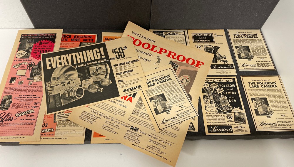 Vintage 1950’s Print Camera Advertisements