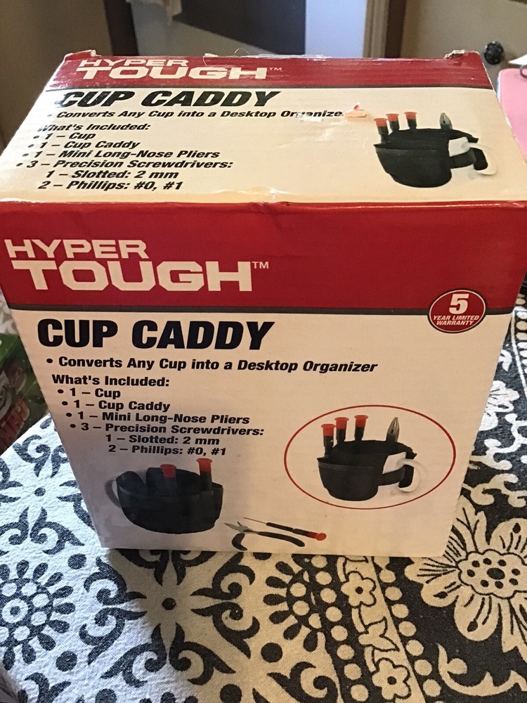 New Hyper Tough Cup Caddy Desktop Organizer ( Cup & Tools Included )