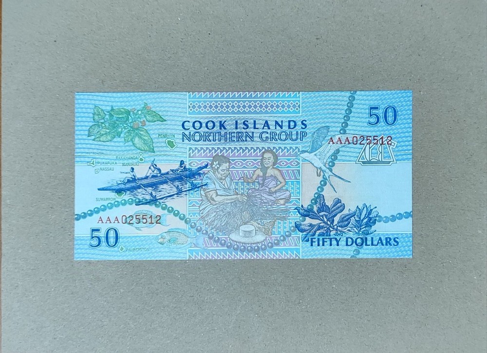 Cook Islands 50 Dollars 1992 Pick 10 UNC