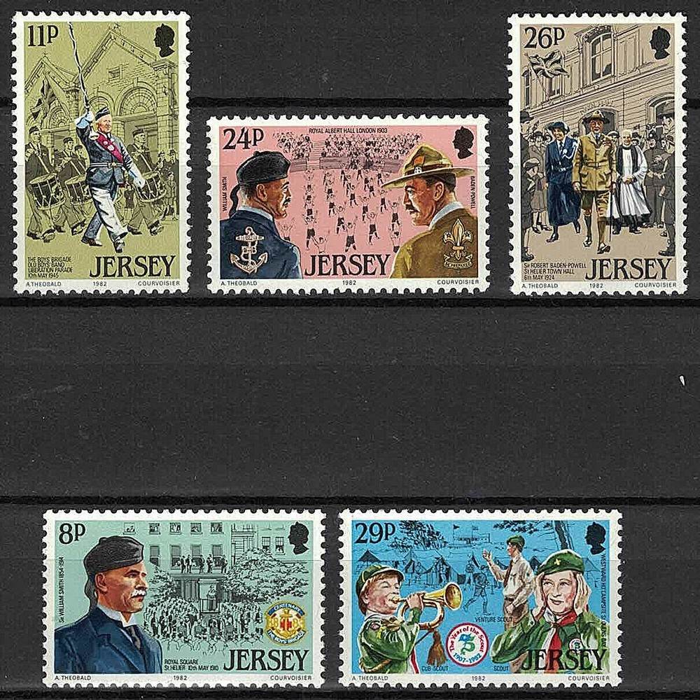 JERSEY:1982 SC#295-99 MNH Scouting Year je204