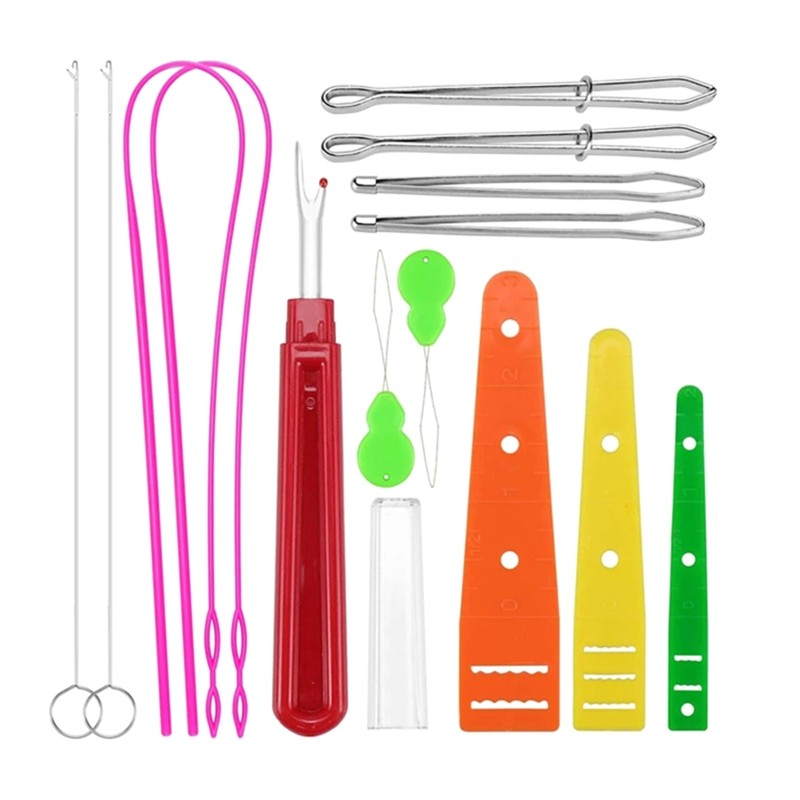 14Pcs Drawstring Threader Tools 14Pcs Drawstring Threader Tool Set Sewing Repair