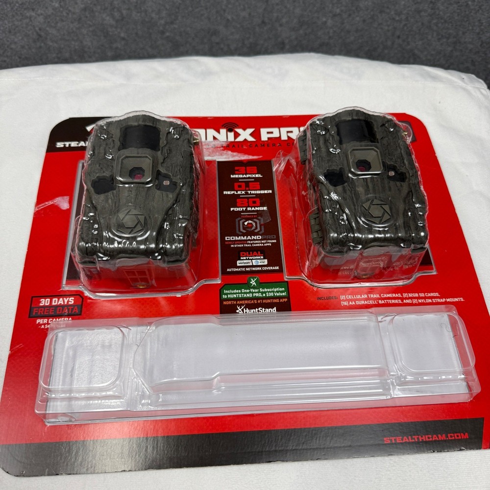 Stealth Cam Sonix Pro Cellular Trail Camera 2 Pcs 36MP 80ft Range STC-SXPWC2-2PK