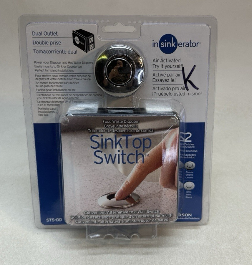New InSinkErator STS00 Garbage Disposal Dual Outlet Sink-Top Switch Kit