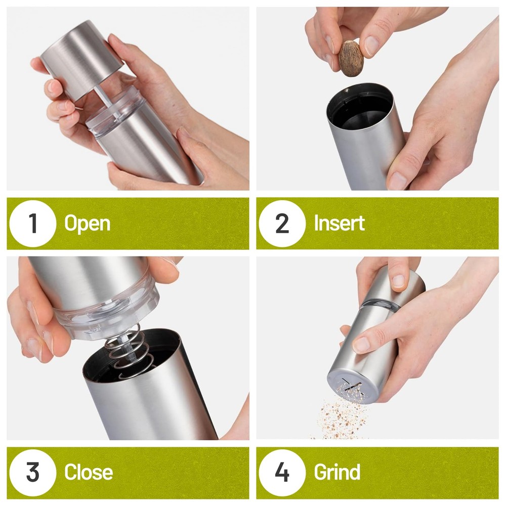 ® Nutmeg Grinder Mill with Storage Container | Extra Sharp Grinder for Finest...