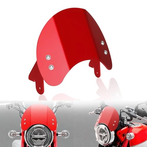 Monkey125 Windshield Screen Compatible With MONKEY 125 2018-2025 Motorcycle Red