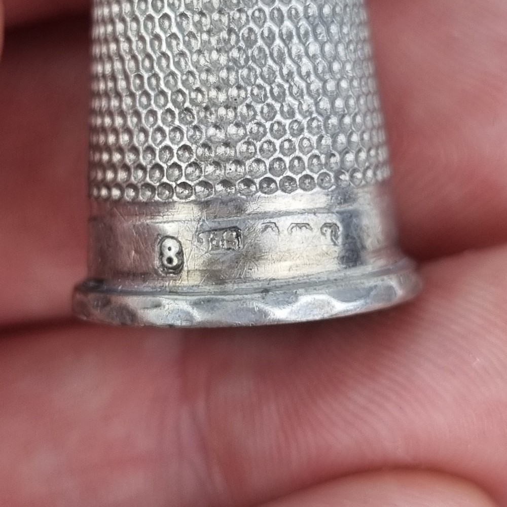 Antique Solid Silver Thimble Birmingham 1916 James Swann